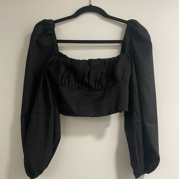 Princess Polly Ariah Long Sleeve Top Black - Picture 2 of 2